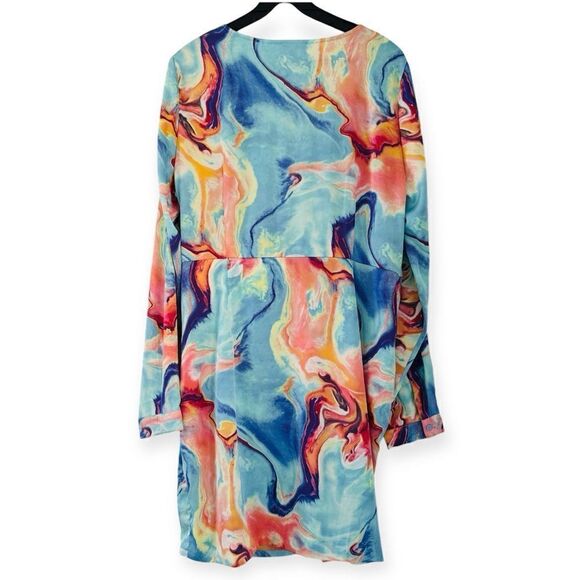 Fashion Nova Sugar Free Watercolor Mini Dress Size 2X - Picture 2 of 6